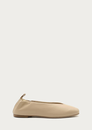 Copardo Lena sand nappa leather ballerina side view