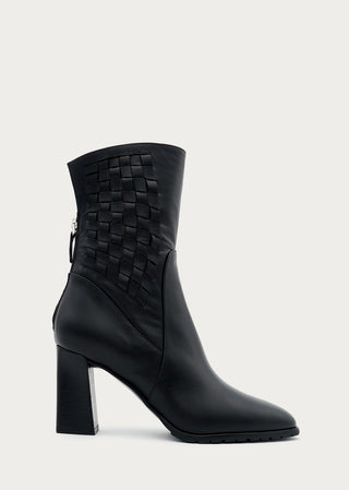 Copardo Amelie black leather boots side view