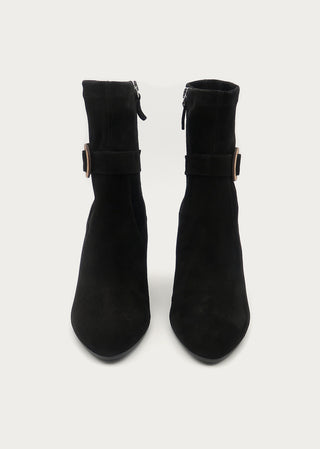 Copardo Cailin black suede leather boots front view