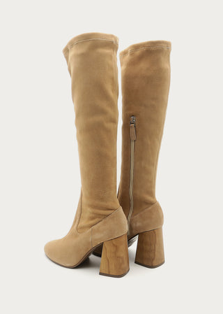 Copardo Camilla pralina suede leather boots back angle view