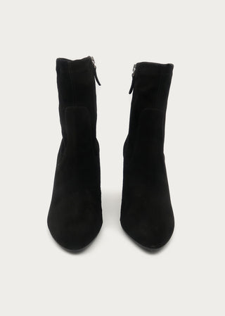Copardo Camilla black suede leather boots front view