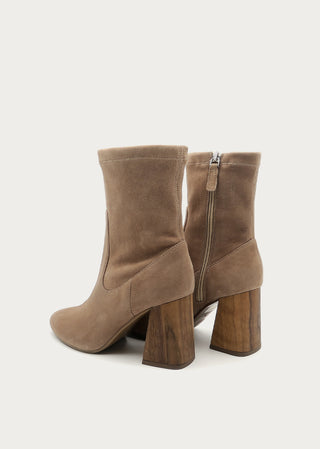 Copardo Cathy falk suede leather boots back angle view