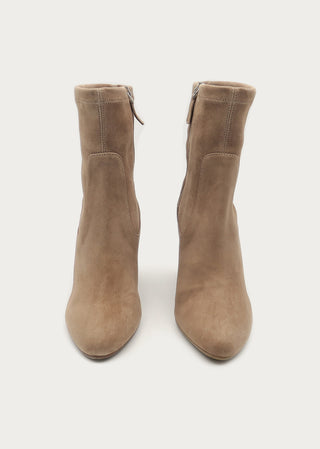 Copardo Camilla pralina suede leather boots front view