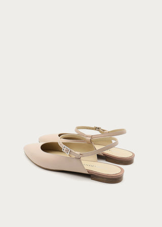 Copardo Emma pastel leather sling ballerinas back angle view