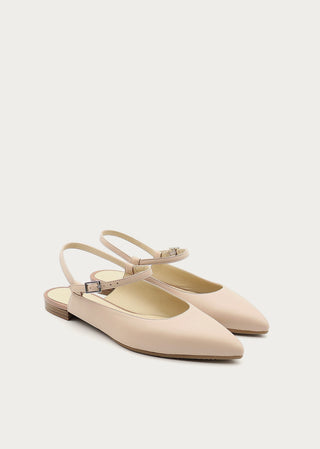 Copardo Emma pastel leather sling ballerinas pair angle view