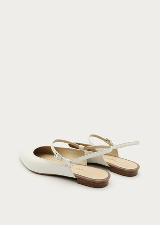 Copardo Emma pearl leather sling ballerinas back angle view