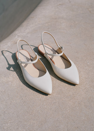 Copardo Emma pearl leather sling ballerinas lifestyle view