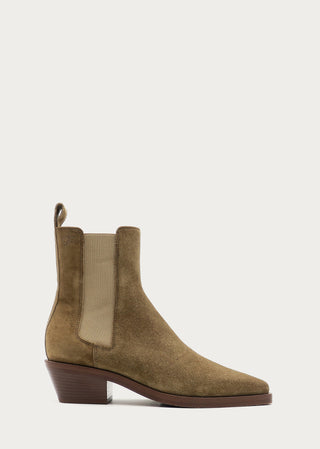 Copardo Jana sand suede ankle boots side view