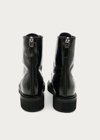 Copardo Joana black brushed leather boots back view