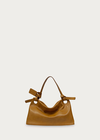 KYAGE biscotto leather hobo mini bag back view