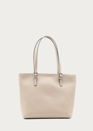 Veronica beige leather tote bag by Copardo with minimalist design