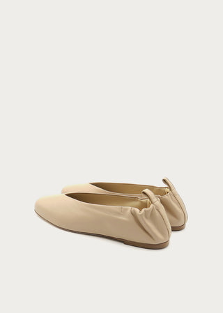 Copardo Lena sand nappa leather ballerinas back angle view