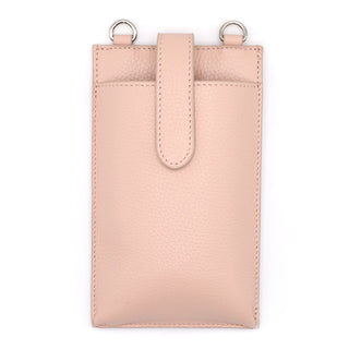 Copardo blush leather phone bag front view