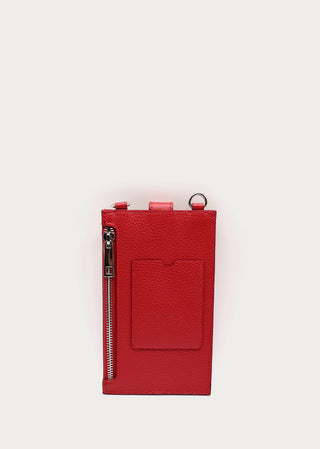Copardo red leather phone bag back view