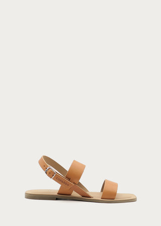 Copardo tan leather sandal side view