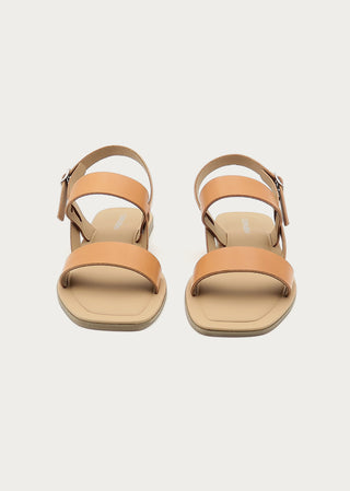 Copardo tan leather sandals top view