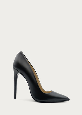 Copardo Sina black leather pumps side view