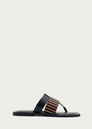 Copardo Tess black leather sandal side view