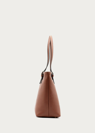 Copardo Veronica cuoio leather tote bag side view