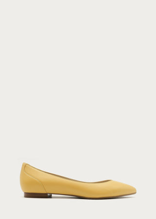 Copardo Emilia soft gold leather ballerina side view